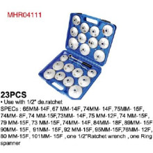23 PCS Cap Type Ensemble de clé de filtre à huile en aluminium (MHR04111)